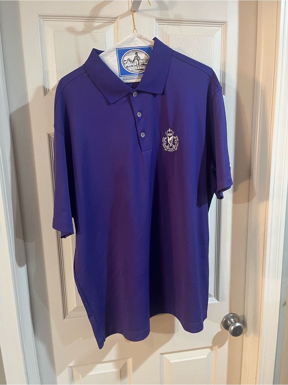 Nike Men's Purple Polo with Embroidered Crest